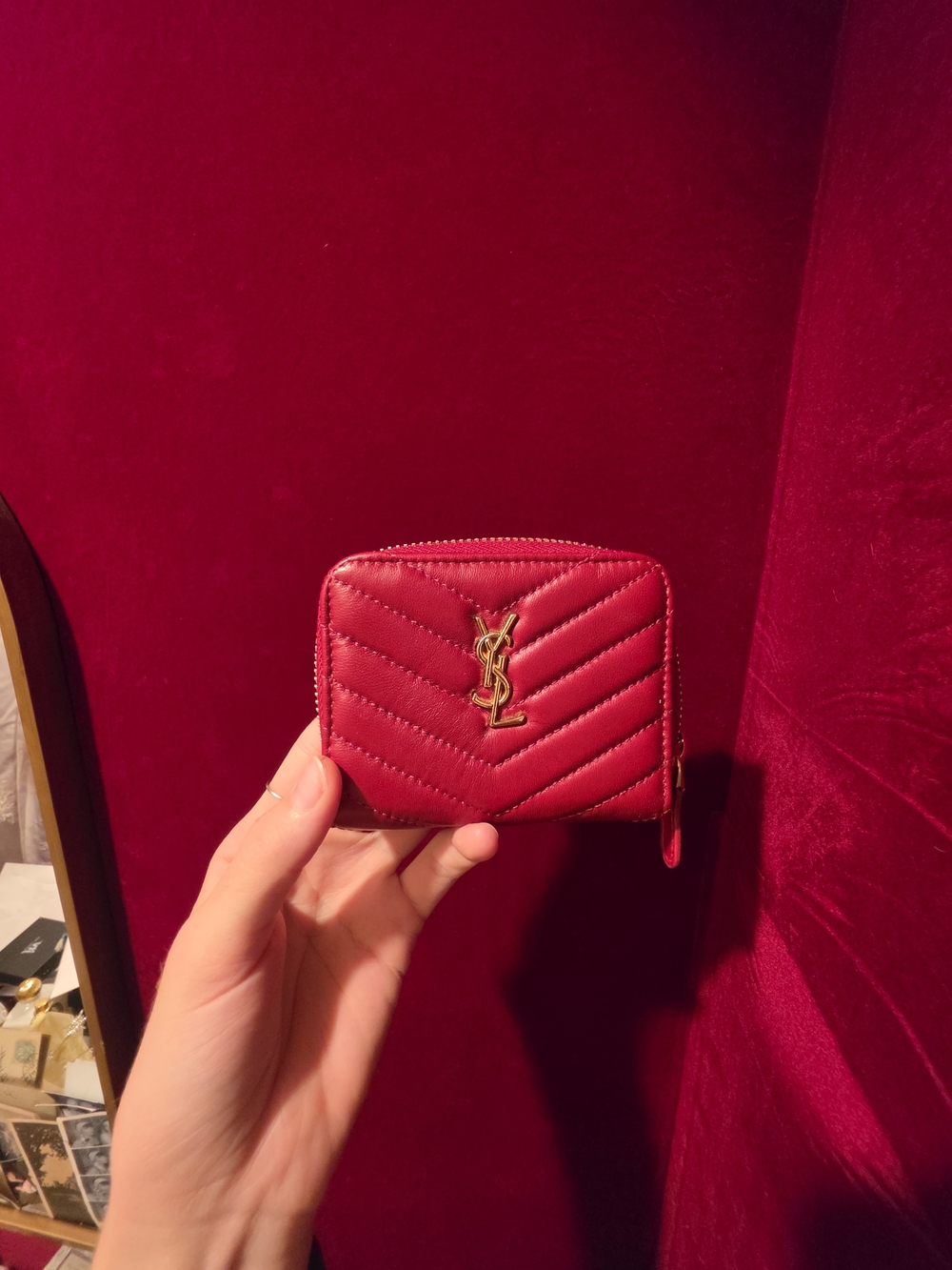 Red YSL Wallet